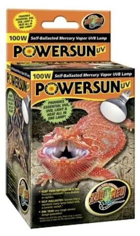 Zoo Med Powersun Alles-in-één UVB warmtelamp met warmte, UVA en UVB, 100W