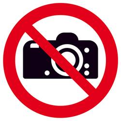 SAFETYMARKING Verbotsschild Fotografieren verboten Folie selbstklebend (Ø) 200 mm ISO 7010 1 St. 21.A6216