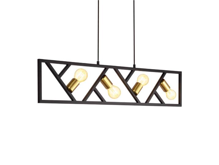 Suspension en fer, noir, h.175cm