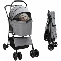 vidaXL Olhono (4 Räder) (Hund, Katze, Faltbar), Tiertransport