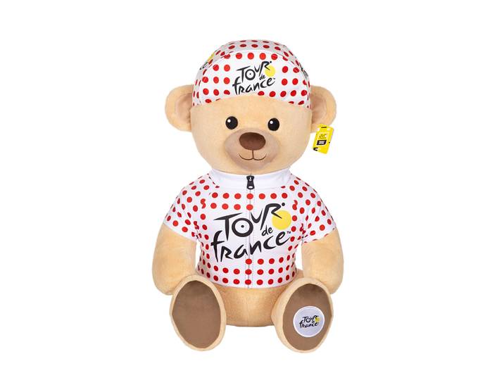 TOUR DE FRANCE OURS MAILLOT A POIS 60 CM