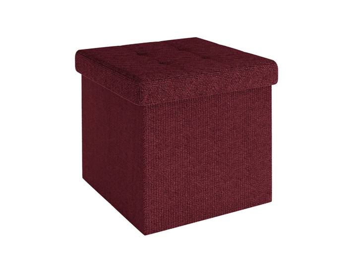 Intirilife Sitzwürfel Faltbar 30/30/30 cm (Rot), Bordeaux, Textil, 30x30x30 cm, Wohnzimmer, Sessel, Hocker, Sitzwürfel
