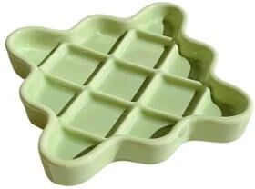 Uplift Essentials Ceramic Anti Choking Slow Feeder Pet Bowl light Green