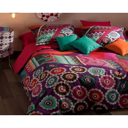 Desigual Wende Satin-Bettwäsche - Patch Kissen 80x80 cm
