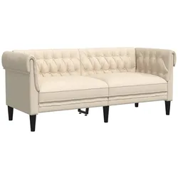 vidaXL 2-Sitzer-Sofa Chesterfield Leinen