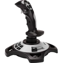Maxx Tech Pro USB Joystick (PC), Gaming Controller, Grau, Schwarz