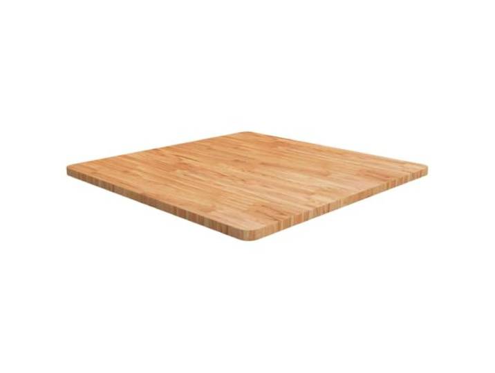 Todiikf Tischplatte Quadratisch Eiche Massivholz 80x80x2,5 cm Hellbraun Lackierte Oberfläche für Esszimmer und Café, pflegeleichte Holzplatte im Landhausstil für flexible DIY-Möbelprojekte.