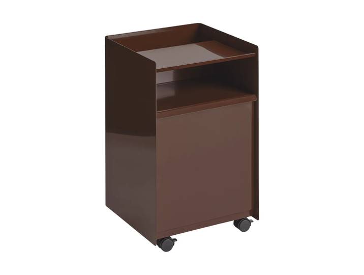 Muuto Folded Trolley Rollwagen mit Schublade Dunkelrot