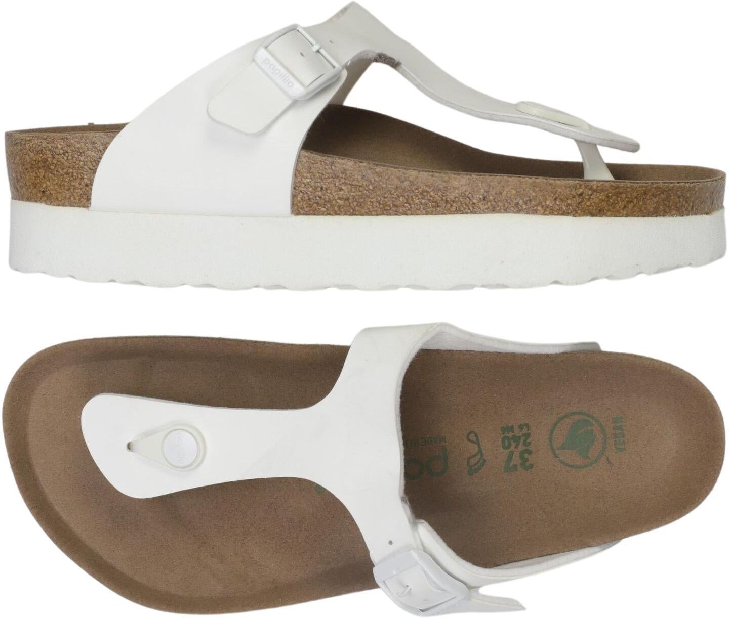 Papillio by Birkenstock Damen Sandalen, Weiß, Gr. EU 37, Kunstleder - Second Hand