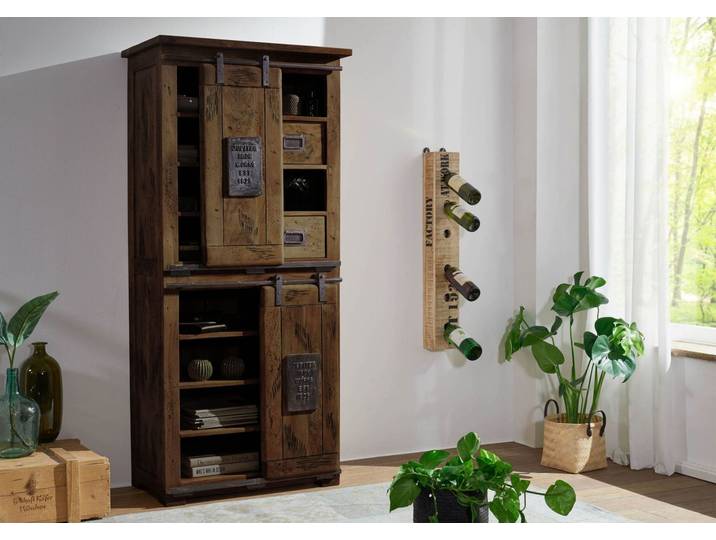Armoire en bois de manguier huilé RAILWAY #417