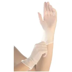 Franz Mensch 100 Vinyl Einmalhandschuhe L weiß, puderfrei weiß
