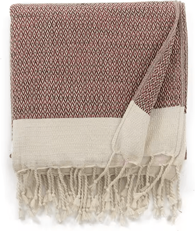 Inspire Curations Turkish Thickened Checkered Multifunctional Throw Blanket brown 125x180cm