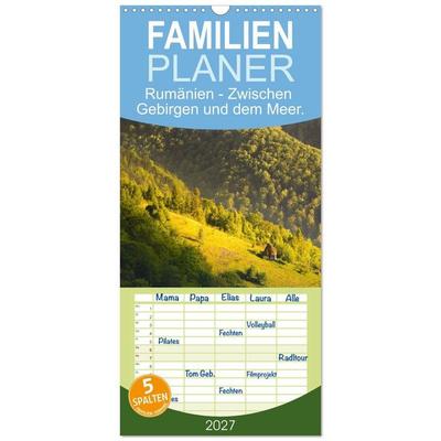 Familienplaner 2027 - Rumänien - Zwischen Gebirgen und dem Meer. mit 5 Spalten (Wandkalender, 21 x 45 cm) CALVENDO