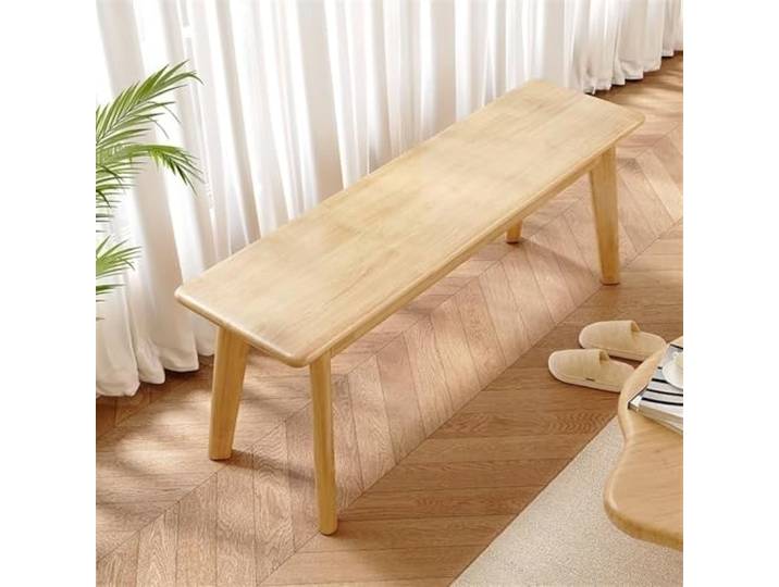 forestalk Massivholz Bauernhaus Eingangsbank Rustikale Schuhregalbank Für Schlafzimmer Esstisch Oder Ende des Bett(Size:120cm/47.2in,Color:Holz)