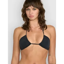 Volcom Simply Seamless Halter Bandeau Bikini Top black Gr. M