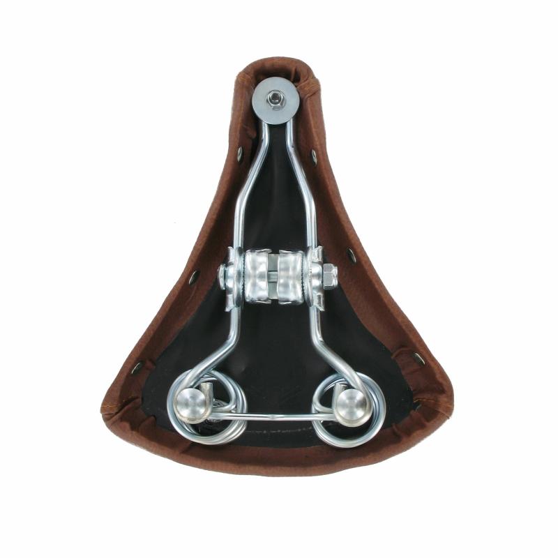 1Tek Origine Selle marron avec ressorts chromés pour cyclomoteur Solex / Mbk / Peu