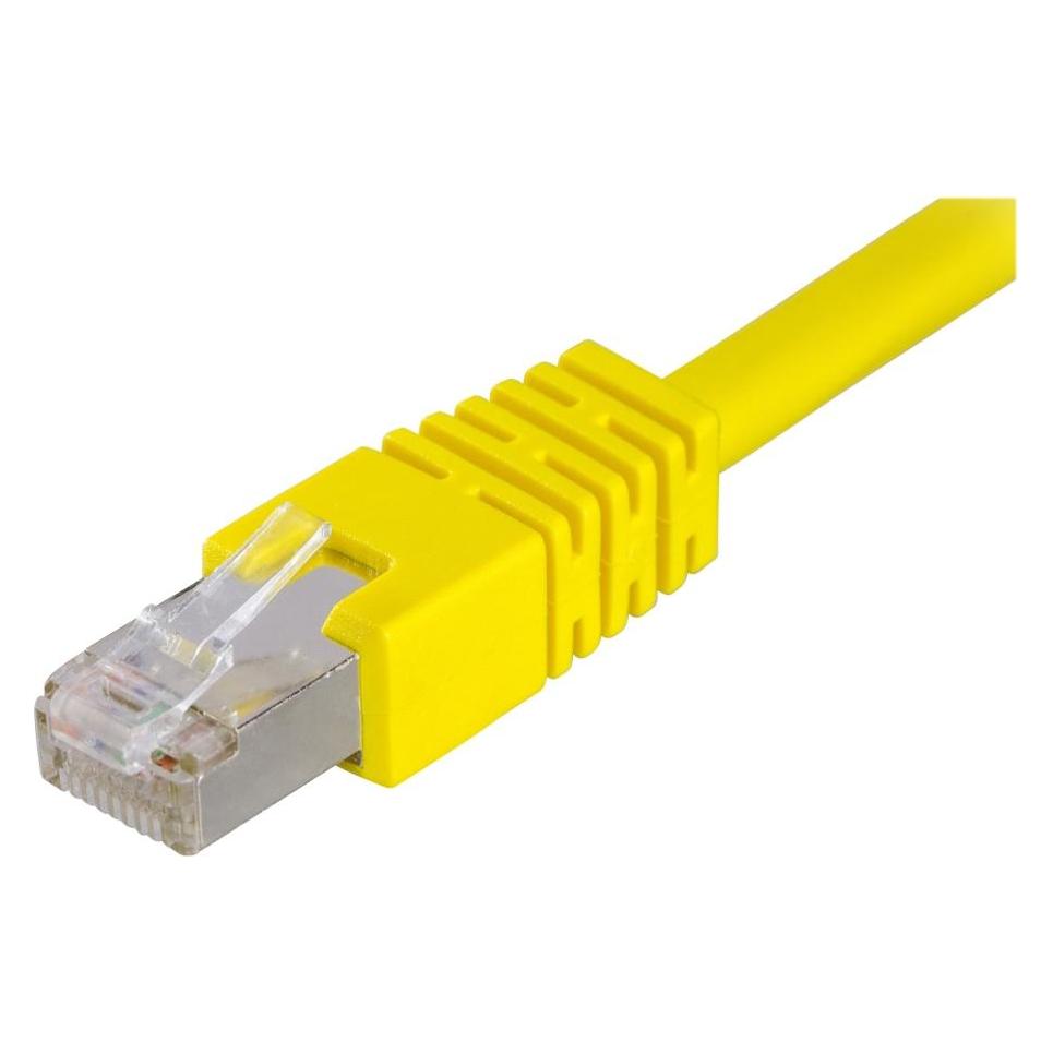 Deltaco Kbl TP F/UTP Cat6 0.3m gul LSZH (F/UTP, CAT6, 0.30 m) (STP-603GL)