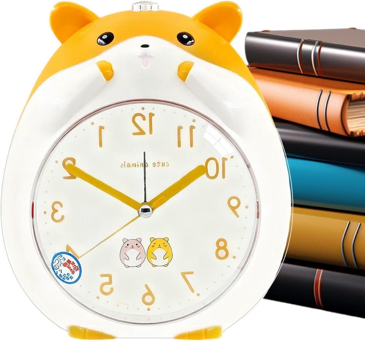 Kinderwekker Dierdesign Dinosaurus en Hamster met sprekende luidsprekerfunctie, 20.4 x 13.3 x 20.4 cm