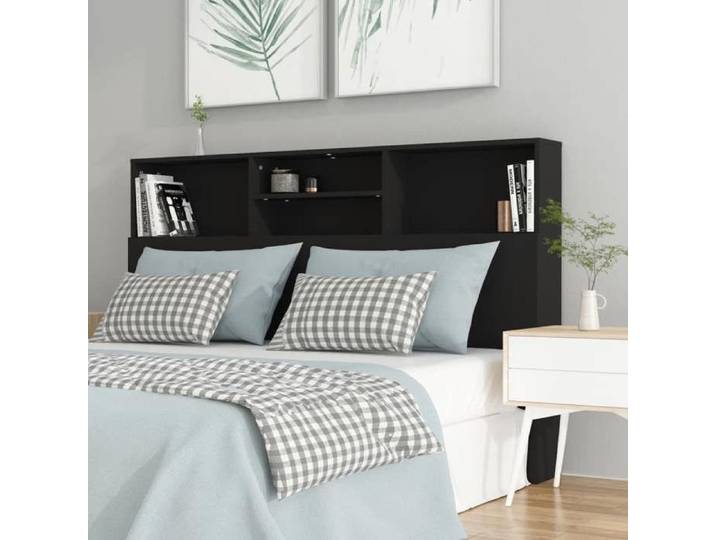 SALE 2026  Tête de lit Noir - Armoire de tête de lit Noir 160x19x103 5cm PRO221851985