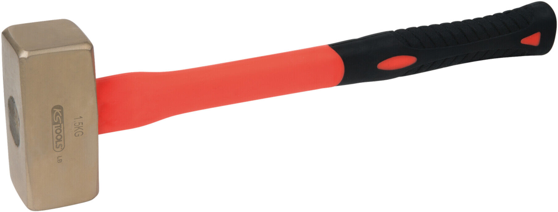 KS Tools BRONZEplus Fäustel 2500 g, mit Fiberglasstiel (963.2065)