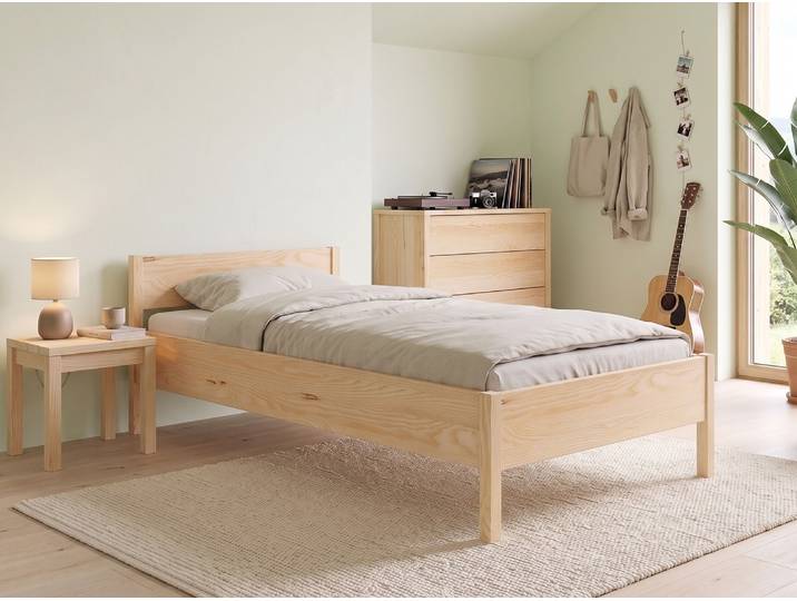 Kinder- und Jugendbett „Fiona“ Esche 120 x 200 cm Massivholz Esche