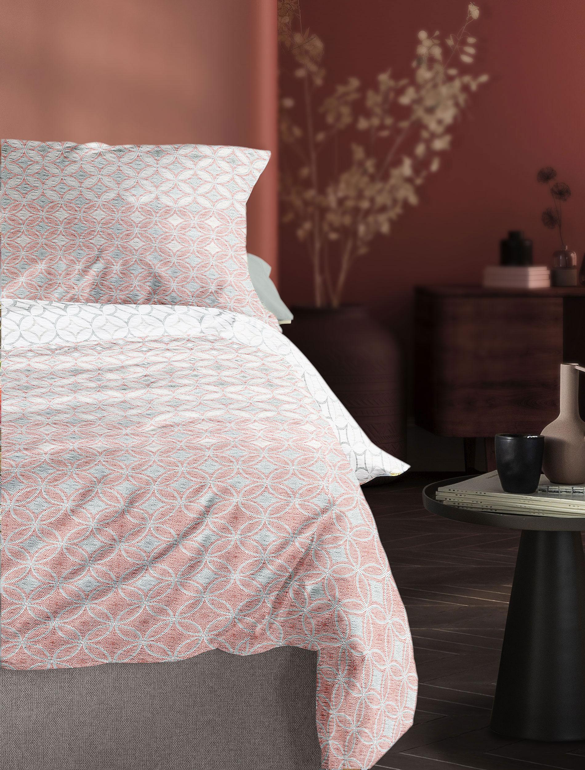Bettwäsche IRISETTE "Easy 8614", orange, B/L: 155cm x 220cm, 1 Stk., 1 Stk., Seersucker, B/L: 80cm x 80cm, 2 Stk., Seersucker, Obermaterial: 100% Baumwolle, Bettwäsche, Bettwäsche, pflegeleicht und bügelfrei orange B/L: 155cm x 220cm, 1 Stk., 1 Stk., Seer