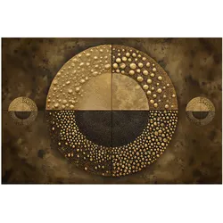 Leinwandbild Silver Braun/Goldfarben