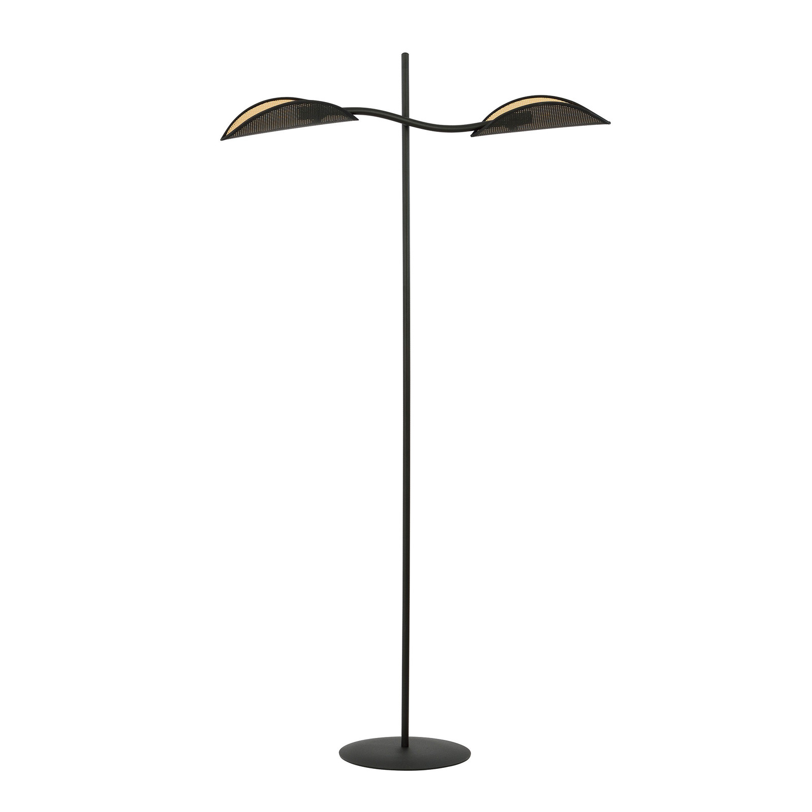 Emibig Vloerlamp Lotus LP2, zwart/goud, 2xE14 40W