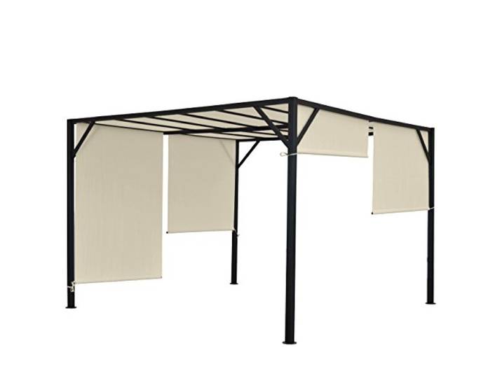 Mendler Pergola Baia mit Schiebedach Creme - 4x3m