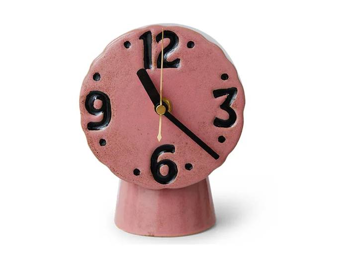 HKliving Horloge en céramique rétro 16,2 cm Pink