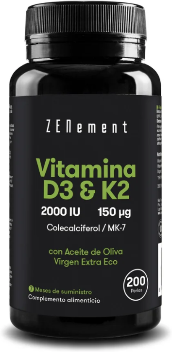 Zenement Vitamin D3 + K2 Cholecalciferol (2000 IU) & MK-7 (150 μg)