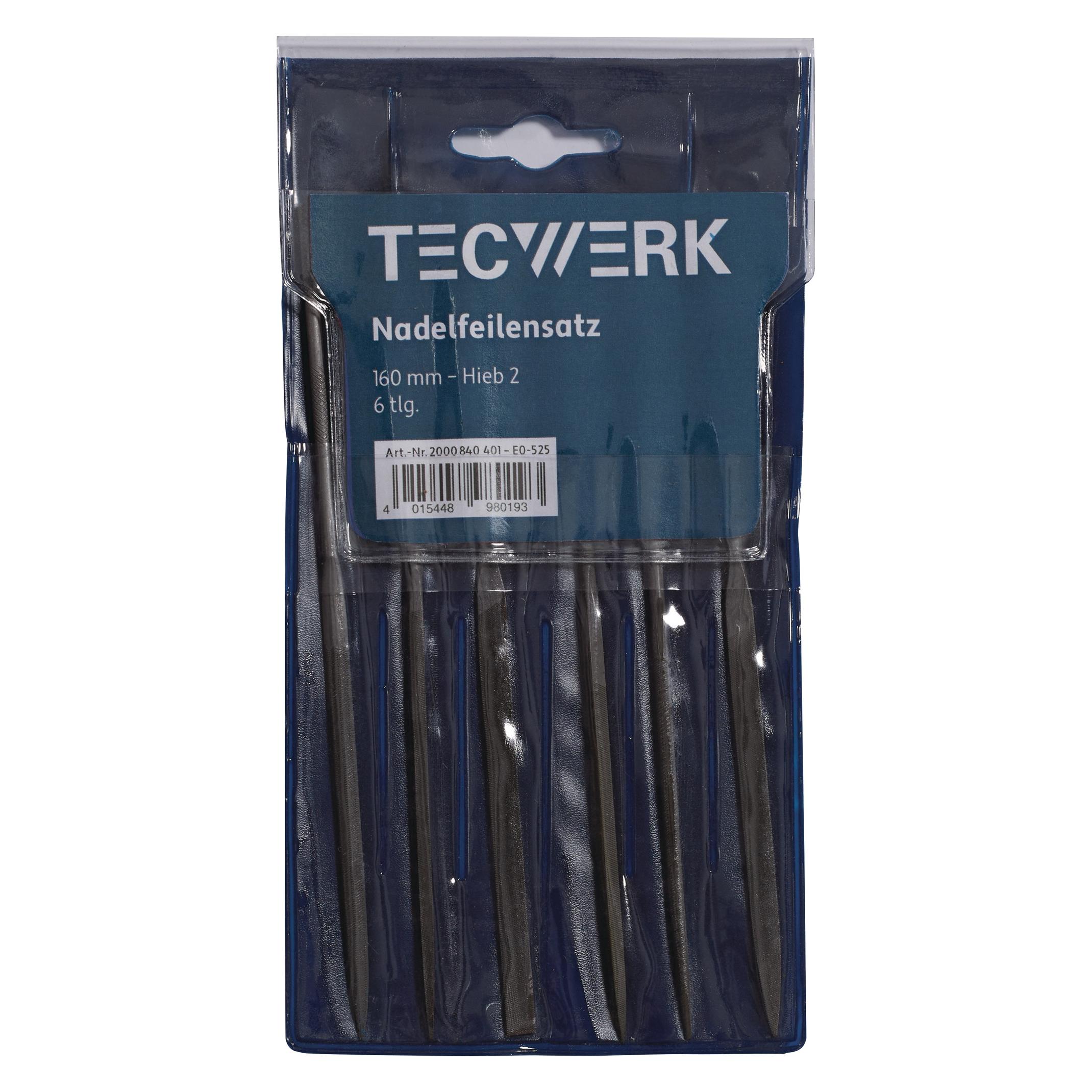 Tecwerk Nadelfeilensatz Länge 160 mm Hieb 2 6-teilig (Hieb 2, 160 mm) (2000840401)