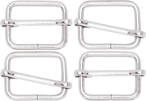 buttinette Leiterschnallen, silber, für 25 mm breite Bänder, 4 Stück