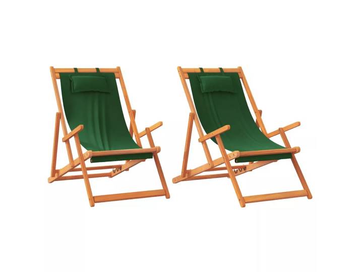 VidaXL - Liegestuhl gewebe, One Size, Grün
