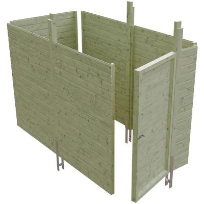 Carport-Geräteraum SKANHOLZ "Abstellraum C3", grün, Holzwerkstoff, Gerätehäuser, aus Profilschalung
