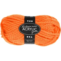 Creativ Company Fantasia Acrylic Yarn, Garn + Wolle, Orange