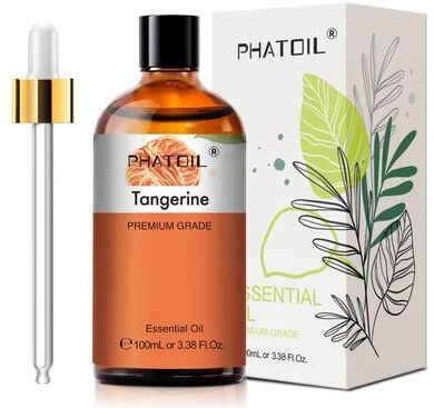 Inspired Finds PHATOIL 100ml Essential Oil Eucalyptus, Lavender, Vanilla, Jasmine, Lemon & Bergamot For Aromatherapy & Candle Mak tangerine
