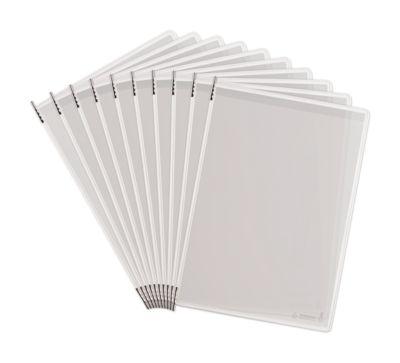 Antibakterielle Sichttafeln Tarifold, für Sichttafelsystem Sterifold, Hochformat A4, oben offen, PVC, weiß, 10 St.