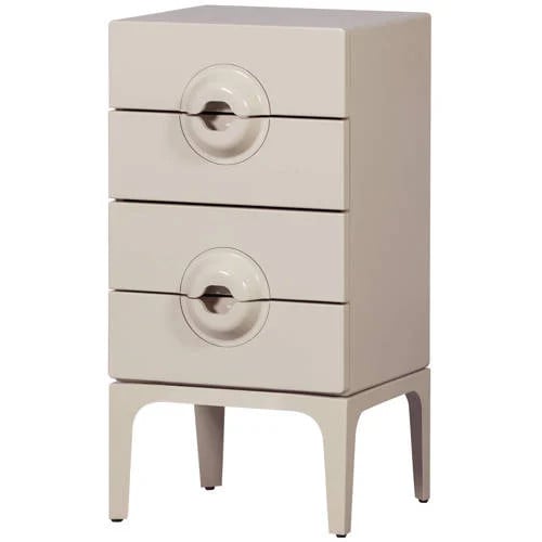 WOOOD Ladekast Merge met 4 lades van eucalyptushout - Beige/Bruin - H 89 x B 44 x D 45 cm