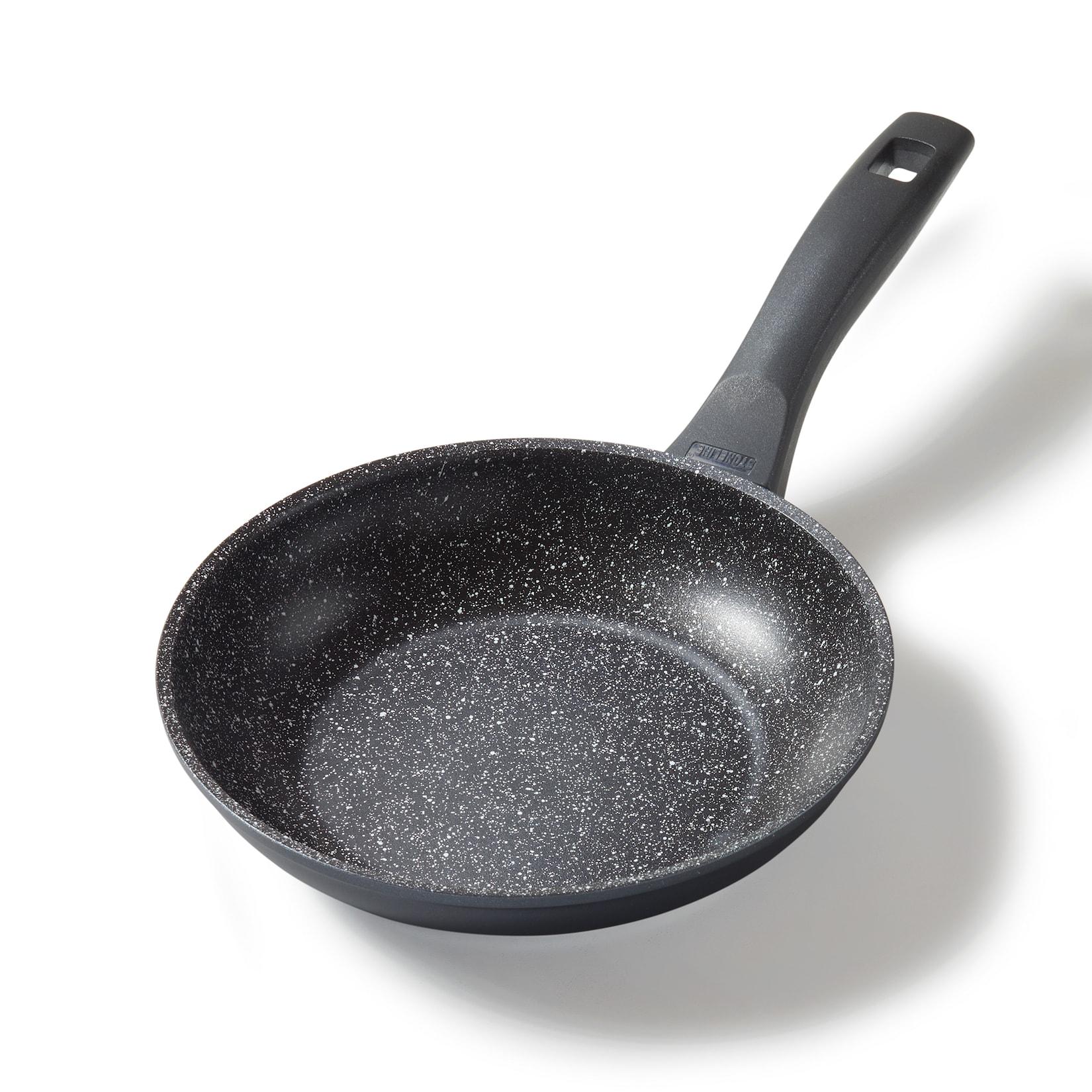 STONELINE Made in Germany Bratpfanne 20 cm, antihaft beschichtete Pfanne mit echten Steinpartikeln, alle Herdarten inkl. Induktion, Fett oder Öl freies Braten