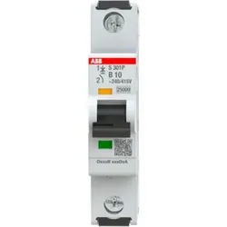 ABB S301P-B10 Sicherungsautomat B-Char., 25 kA, 10A, 1P