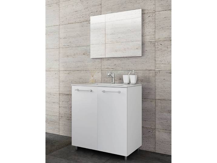 Badezimmerset Melville V 3-teilig 80cm Weiß/Weiß