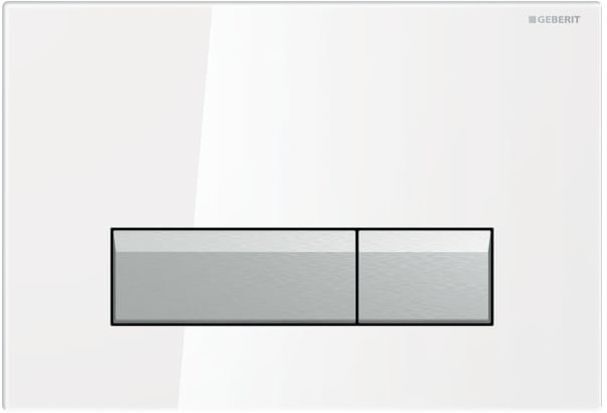Geberit BetPl. Sigma40, für 2-Mengen-Sp. 242601SI1 Glas weiß