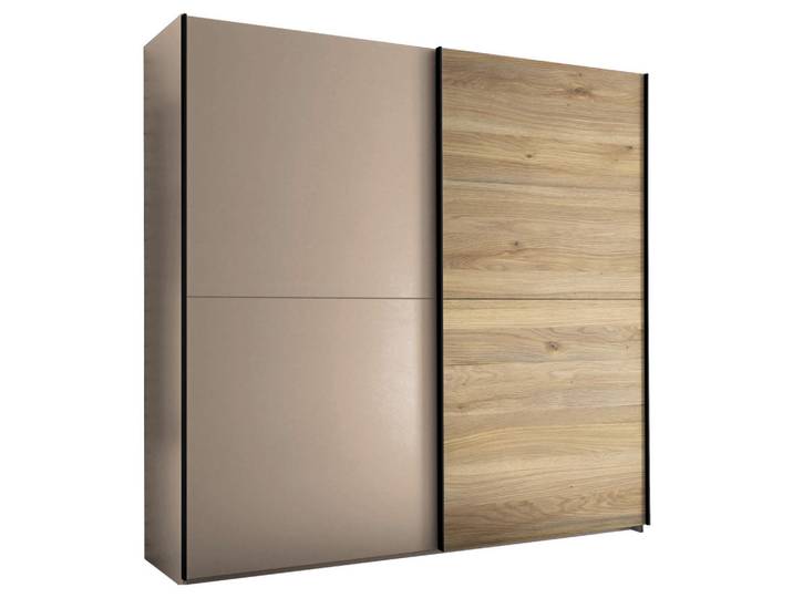 Boxxx Schwebetürenschrank, Eiche, Kaschmir, 8 Fächer, 215x210x60 cm, Schlafzimmer, Kleiderschränke, Kleiderschränke 2-türig