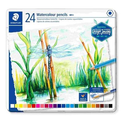 STAEDTLER Schreib- und Zeichbedarf 146 10C Wasservermalbarer Farbstift, 24er Set