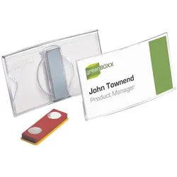 Durable Namensschilder »gewölbt« transparent, 7.5x4 cm