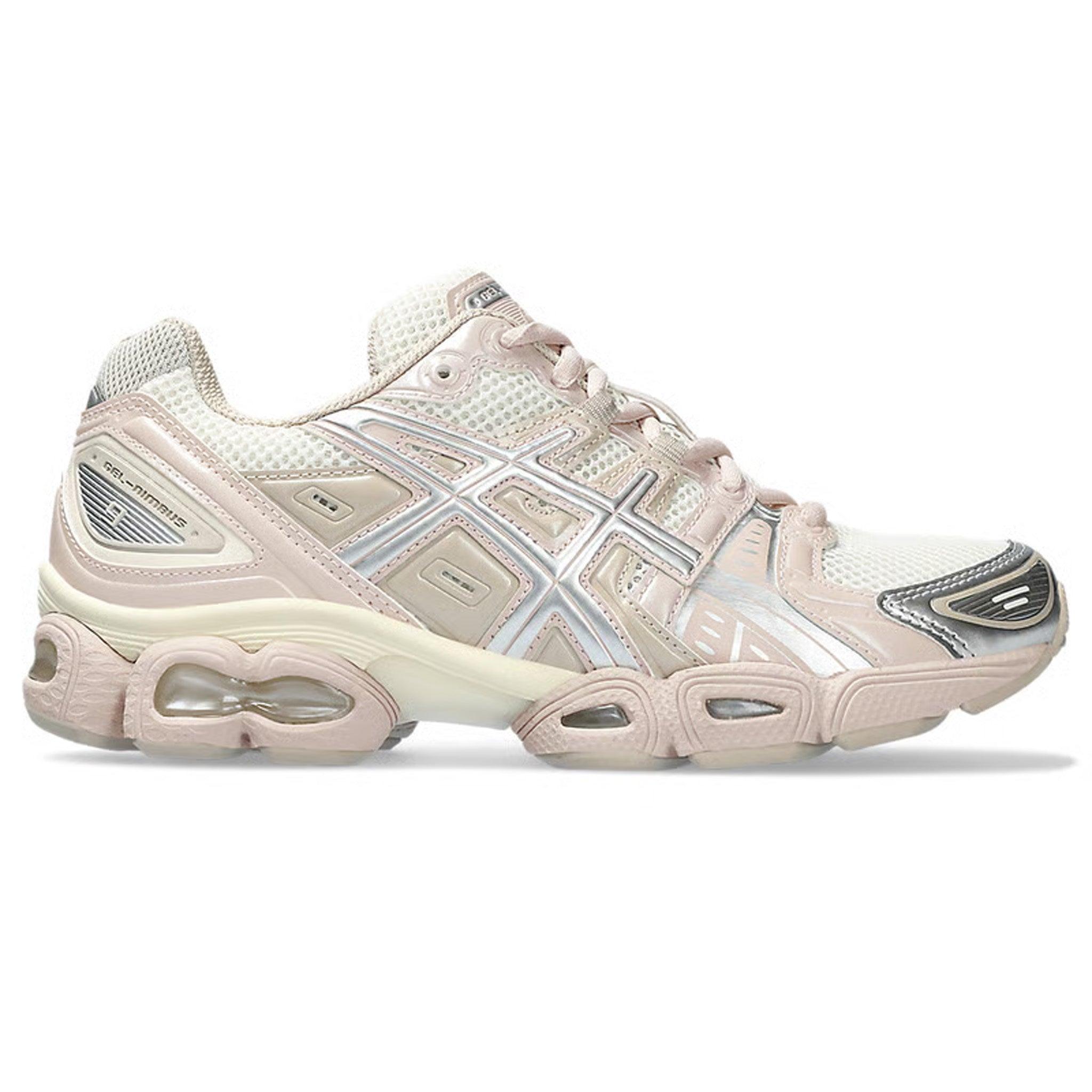 Asics Gel-Nimbus 9 Damen Beigefarbene Laufschuhe