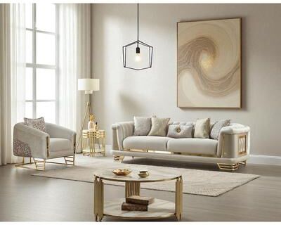 Furnia Norman 2 Pieces Living Room Sets 1 Sofa 2 Chair