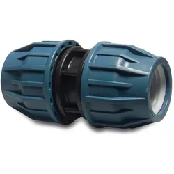 Jason Kupplung PP 32 mm Klemm 16bar Schwarz/Blau DVGW/KIWA/WRAS/SVGW P1
