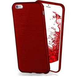 moex Brushed Case für iPhone 6 – Silikon Handyhülle, Backcover in Aluminium Optik